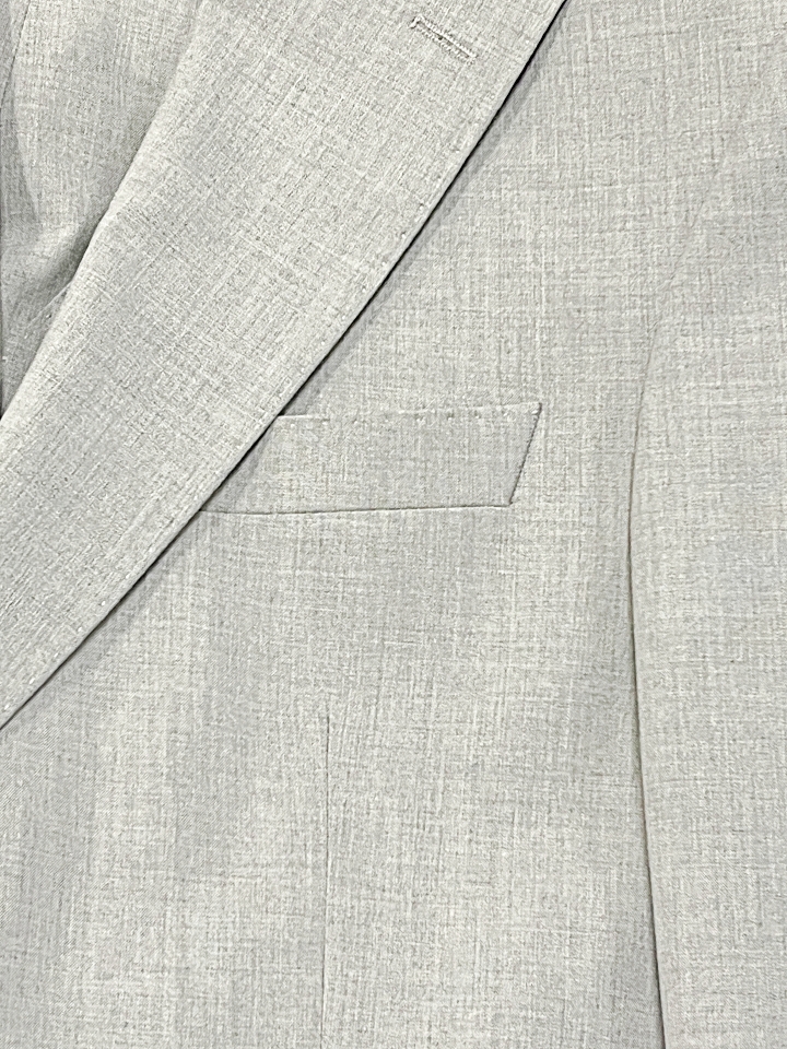 Pánsky vlnený oblek sivý s vestou, P15